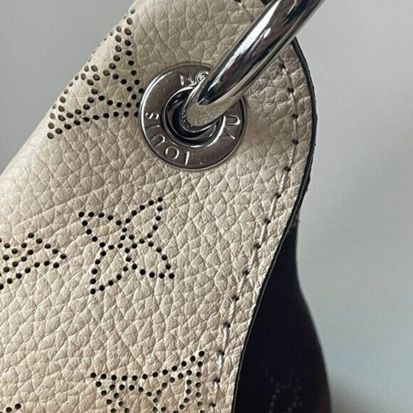 Authentic Louis Vuitton Monogram Carmel Hobo Mahina Leather Shoulder Tote Bag - Picture 9 of 11